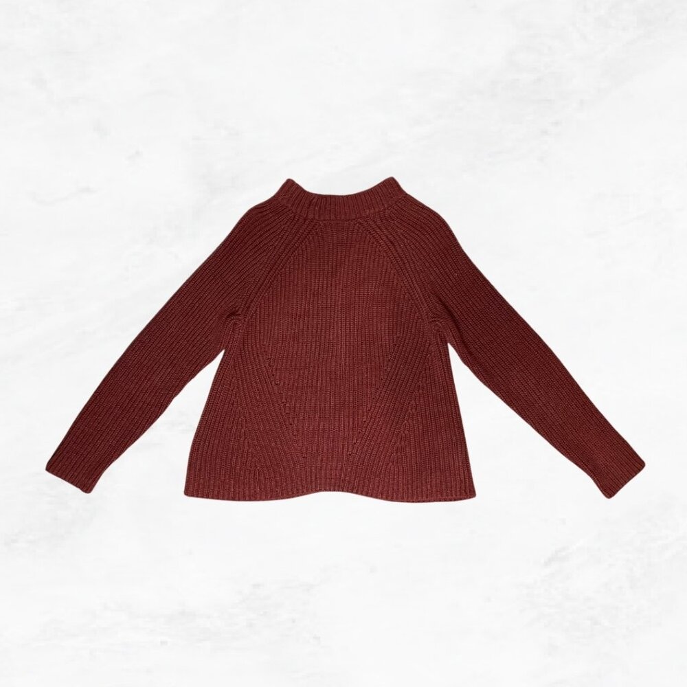 Marine Layer Cleo Mock Neck Sweater in Rosewood - Picture 5 of 7